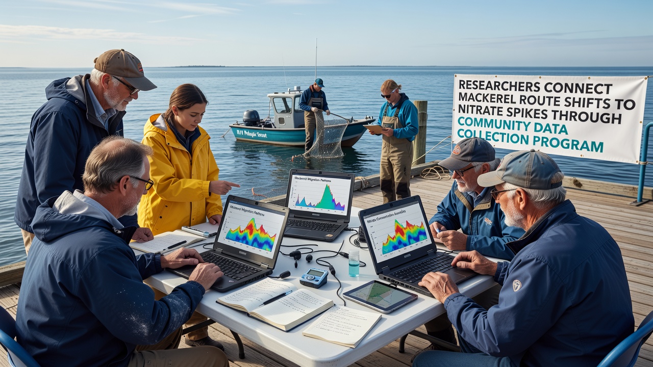 Volunteers review collected water samples and digital logs during a community data review session